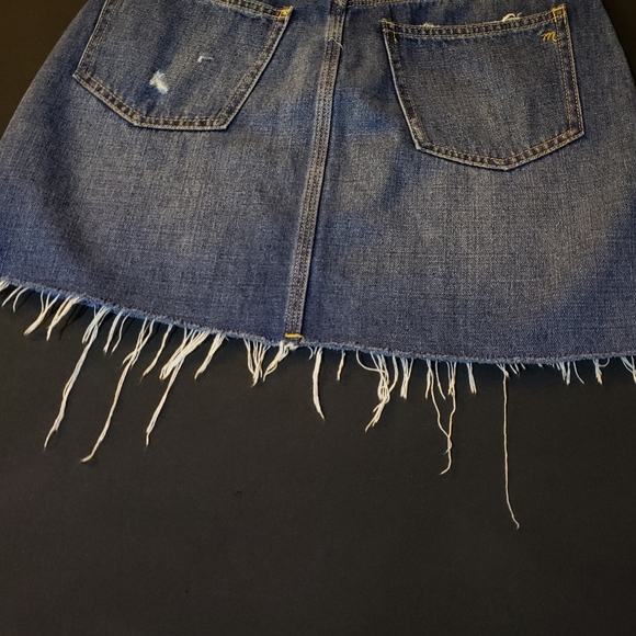 Madewell Rigid Distressed Denim Mini Skirt. 24 - Picture 13 of 16